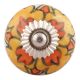 Mustard Ceramic Flower Drawer Knobs
